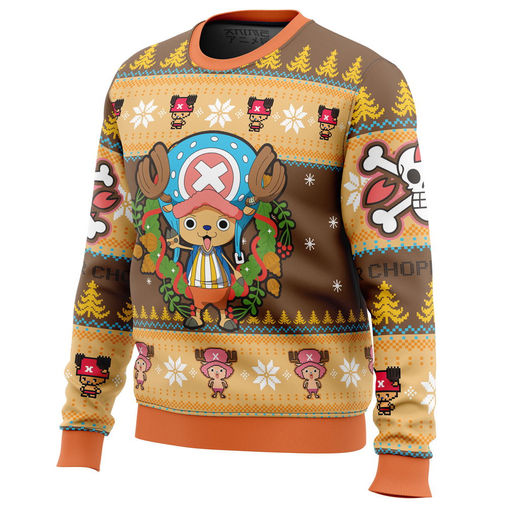 Christmas Tony Chopper One Piece Ugly Christmas Sweater - Image 2