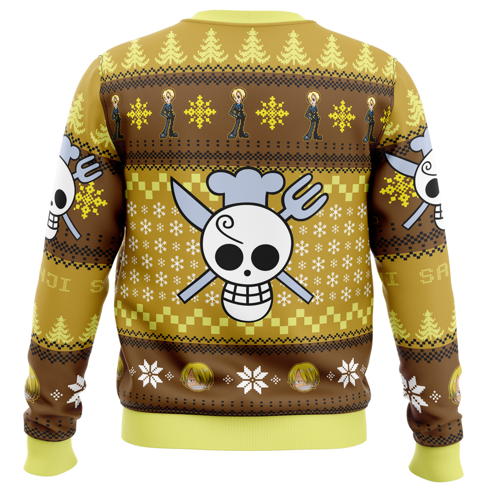 Christmas Sanji One Piece Ugly Christmas Sweater - Image 4