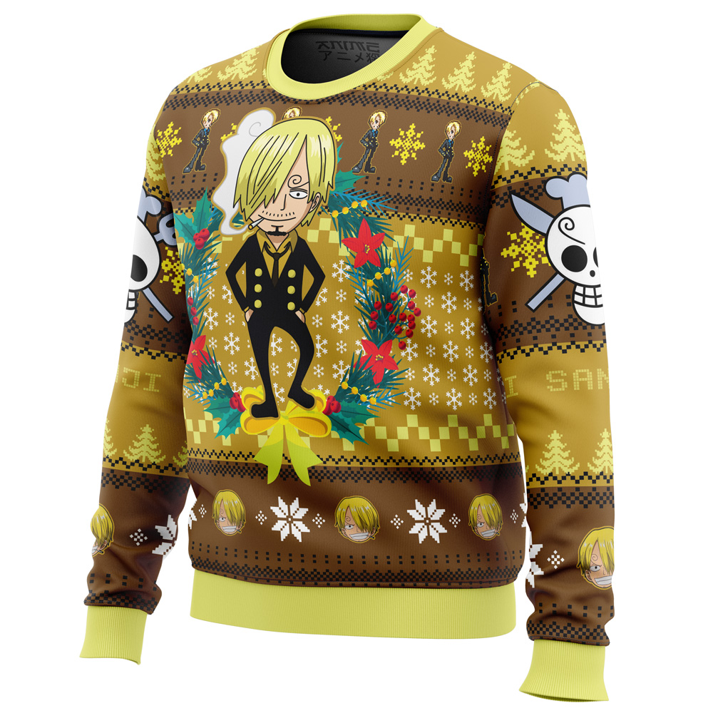 Christmas Sanji One Piece Ugly Christmas Sweater - Image 2