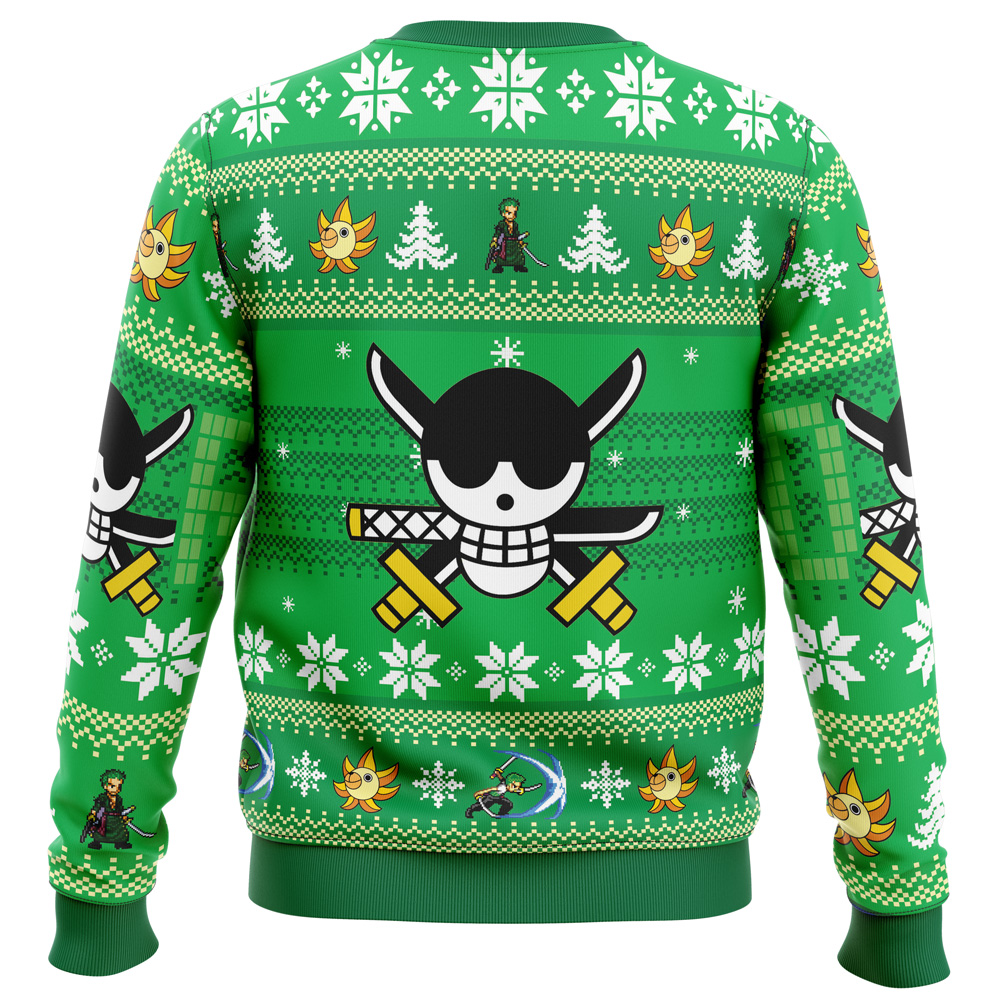 Christmas Zoro One Piece Ugly Christmas Sweater - Image 4