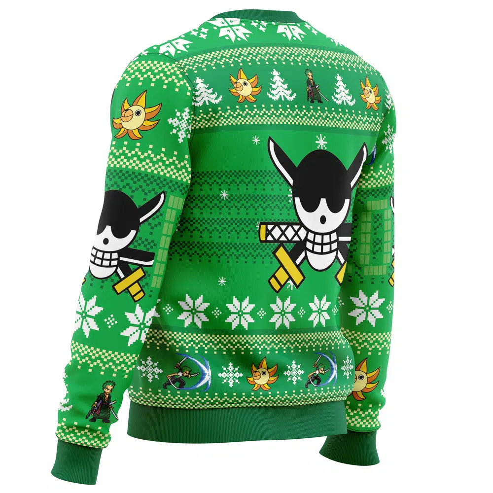 Christmas Zoro One Piece Ugly Christmas Sweater - Image 3