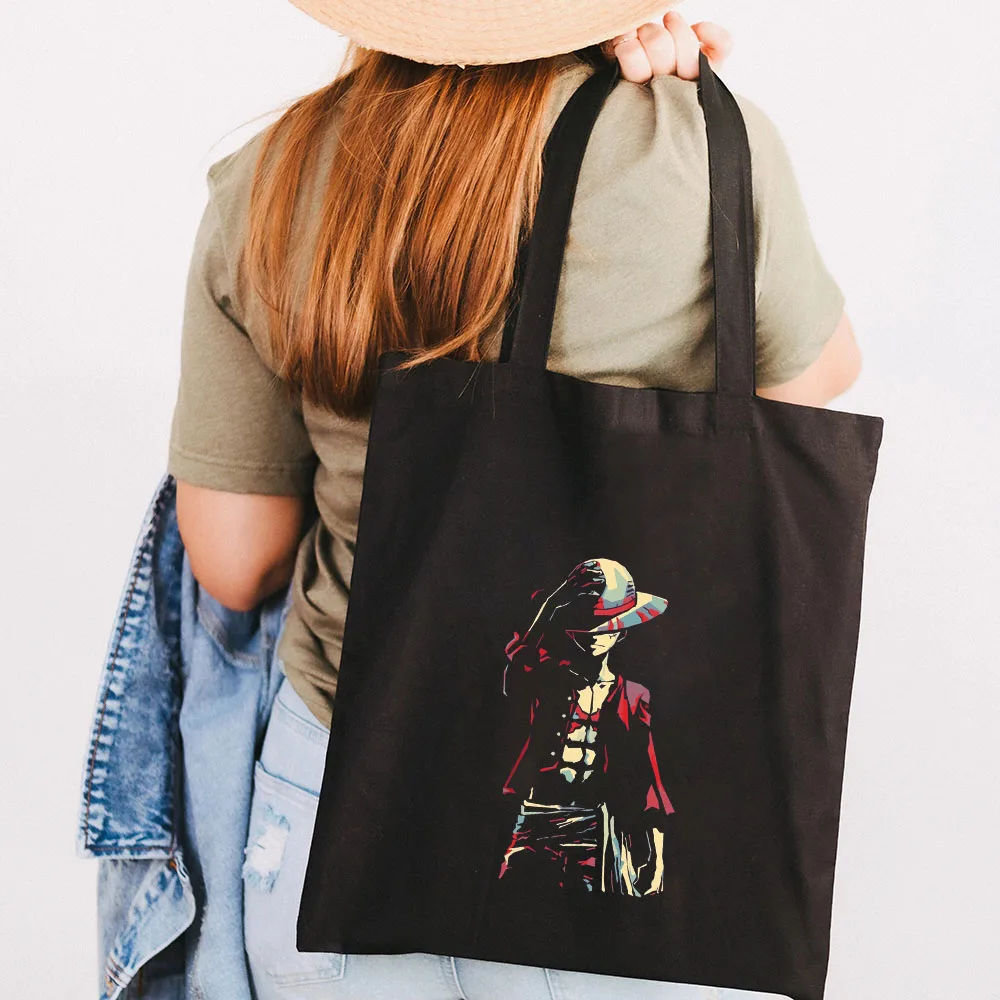 Cute Anime Monkey D Luffy Roronoa Zoro One Piece Women Canvas Shoulder Bag Handbag Tote Eco 6 - One Piece EU Store