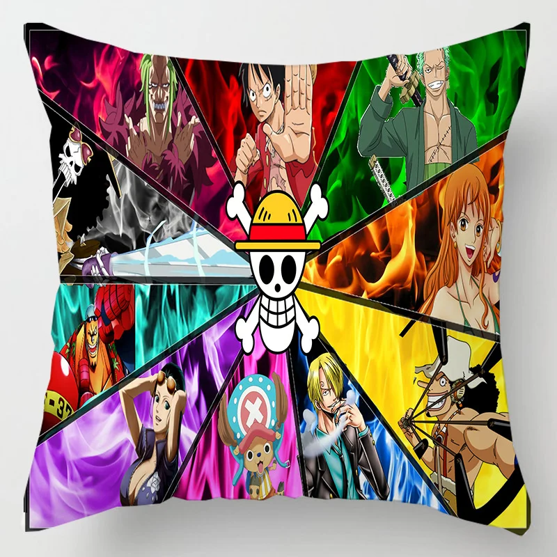 Hot Anime One Piece Figure Toys Roronoa Zoro Tony Chopper Nami Printed Pillows Cover Birthday Party 11 - One Piece EU Store