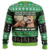 I wanna drink my booze Zoro Ugly Christmas Sweater BACK mockup - One Piece EU Store