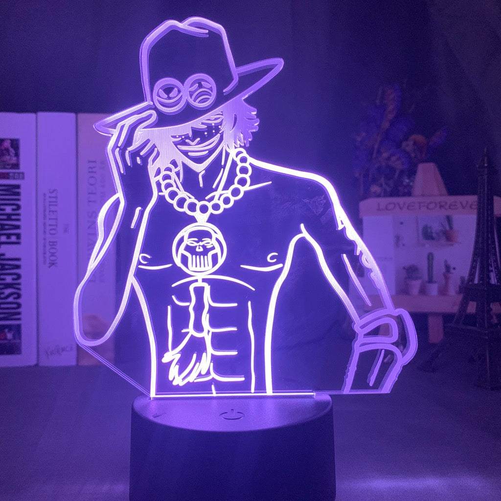 One Piece Ace Cool Led Lamp