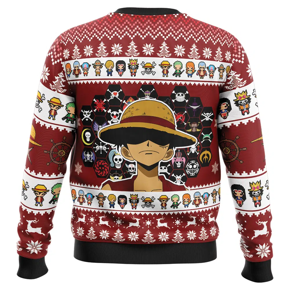 Jolly Rogers One Piece Ugly Christmas Sweater - Image 2