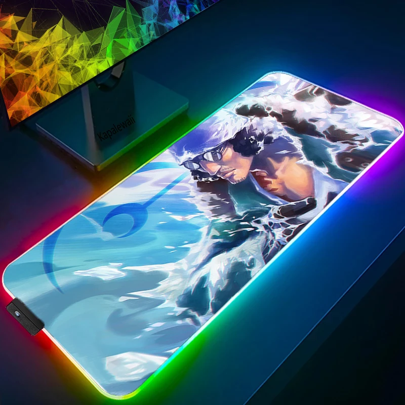 LED Light Mause Pad for Computer Mouse Pad Anime Desk Mat PC Gamer Cabinet For Office 6 - One Piece EU Store