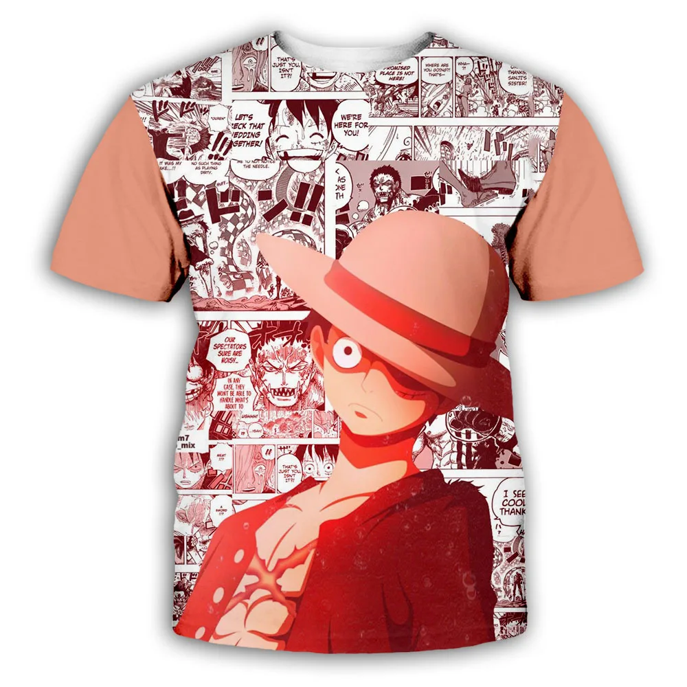 Anime One Piece Pink 3D T-Shirt