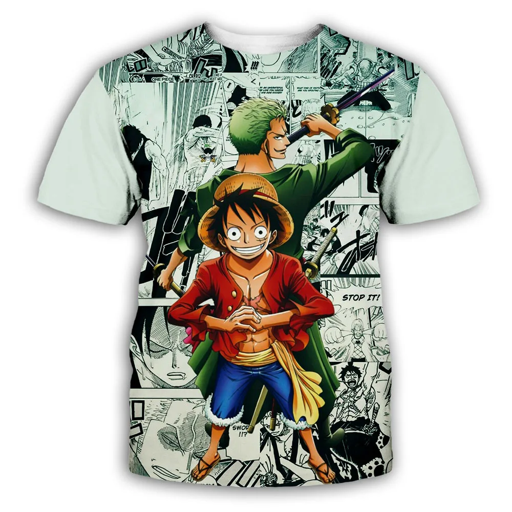 New Anime One Piece Luffy Fashion Kids Boy Girl Children T Shirt 3D Casual Summer Men 16 - One Piece EU Store
