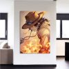 One Piece Ace Burning Flame Orange Portrait 1pc Canvas Print 3 - One Piece EU Store