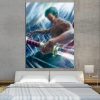One Piece Charming Roronoa Zoro Santoryu Blue 1pc Wall Art 1 - One Piece EU Store