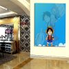 One Piece Chibi And Adult Straw Hat Luffy Blue 1pc Wall Art 3 - One Piece EU Store