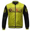 One Piece Heart Pirates Symbol Yellow Black Varsity Jacket Front - One Piece EU Store