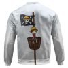 One Piece Luffy Cartoon Art Straw Hat Logo Bomber Jacket Back - One Piece EU Store