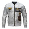 One Piece Luffy Cartoon Art Straw Hat Logo Bomber Jacket Front - One Piece EU Store