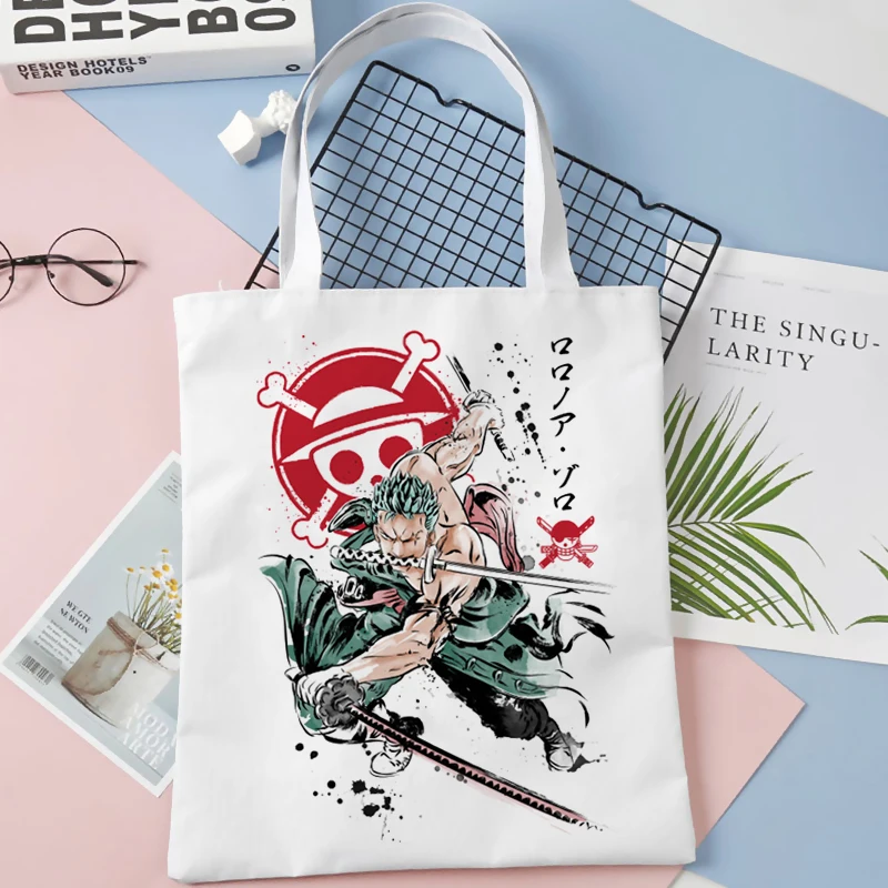 Zoro One Piece White Tote Bag