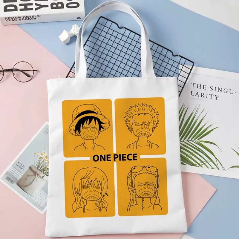 One Piece White Yellow Tote Bag