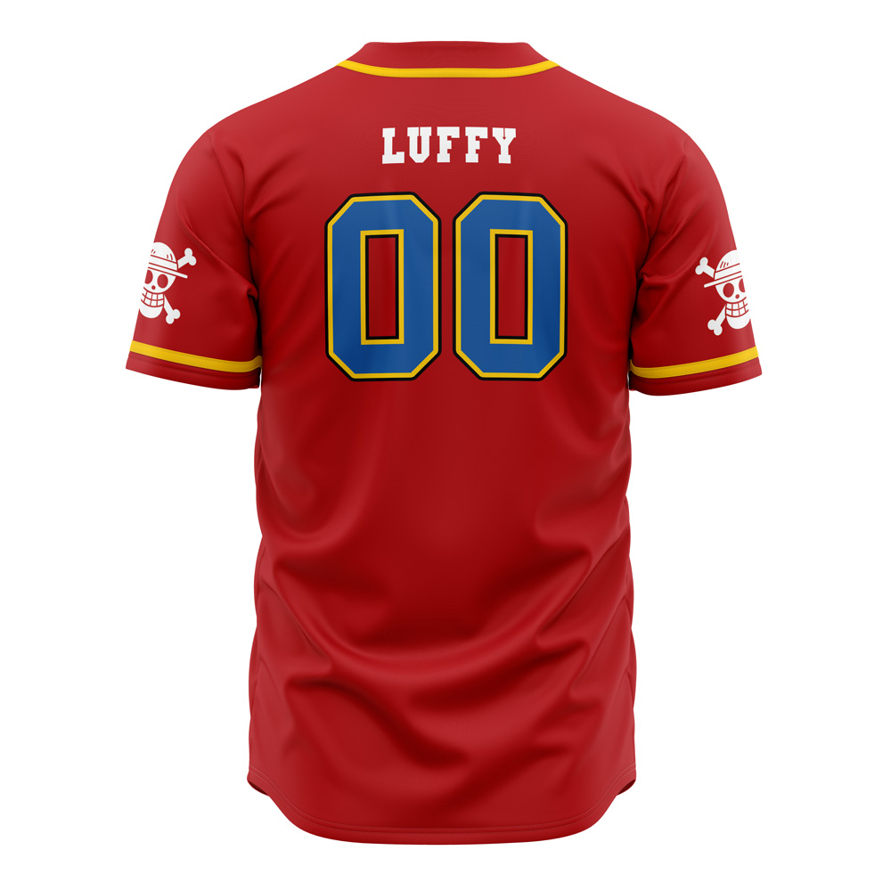 Strawhats Luffy One Piece Baseball Jersey - Image 2