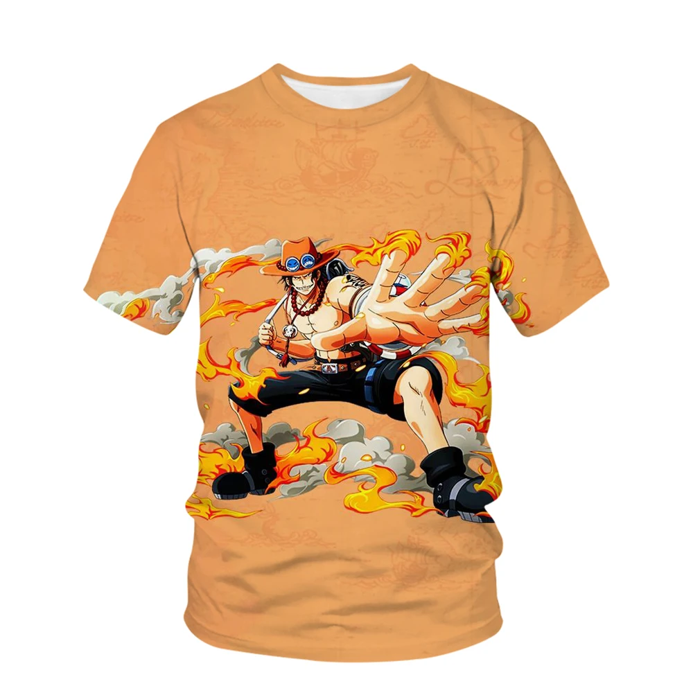 Summer New Animation One Piece Series Printed Boys and Girls Luffy 3D Fashion Fashion Style Casual 4 - One Piece EU Store