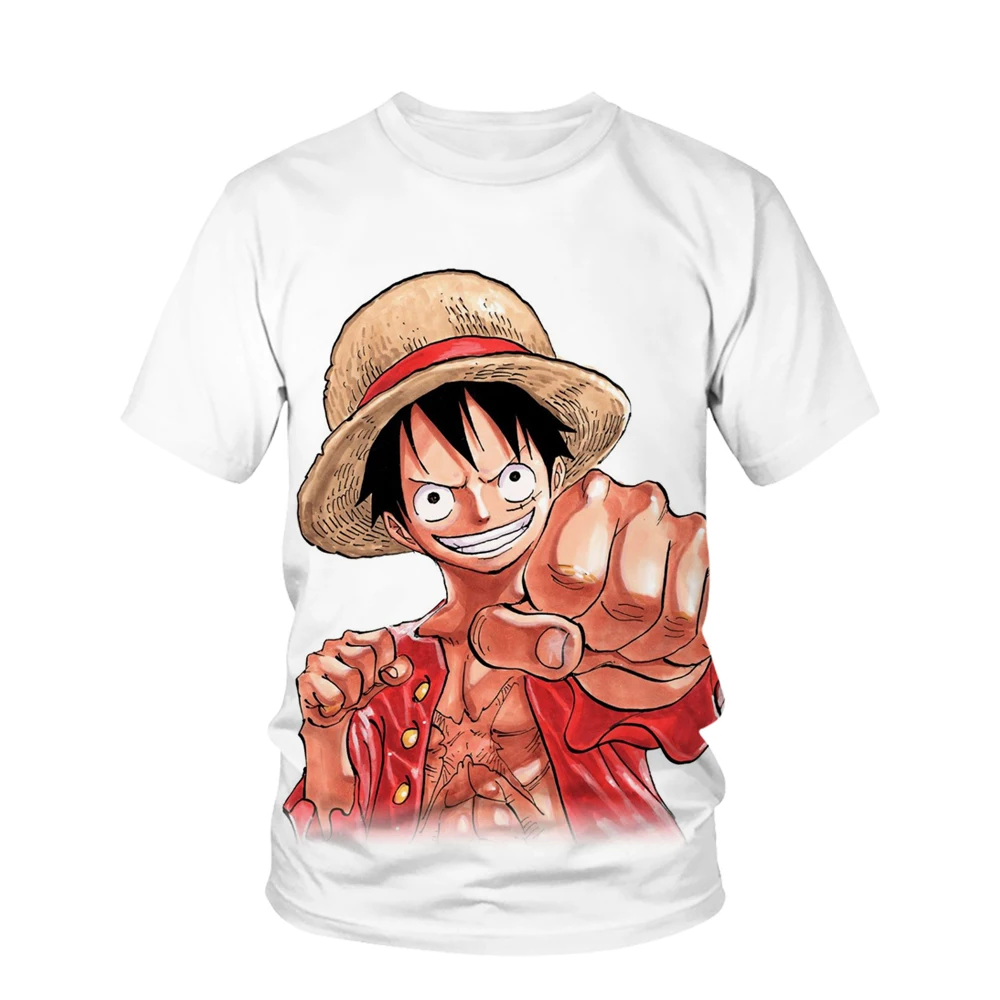 New Animation One Piece White 3D T-Shirt