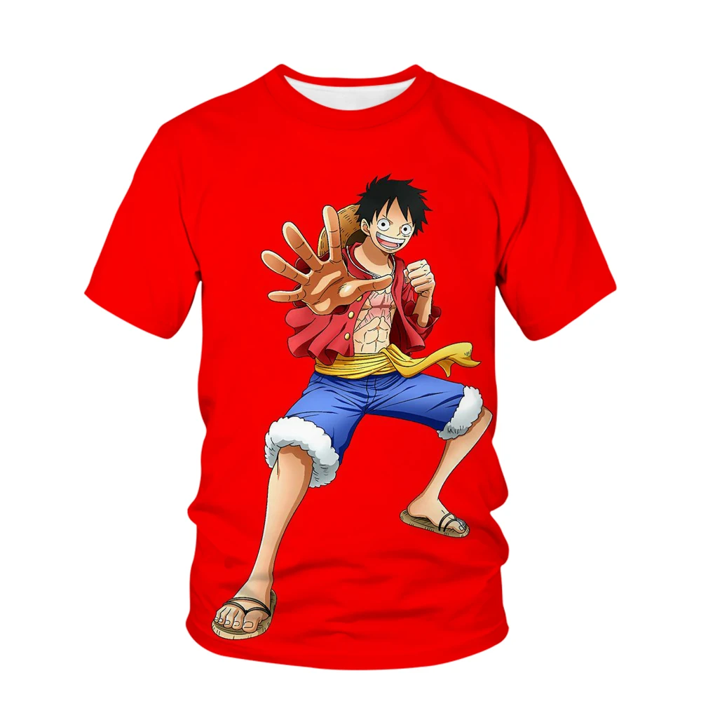 Summer New Animation One Piece Series Printed Boys and Girls Luffy 3D Fashion Fashion Style Casual 9 - One Piece EU Store