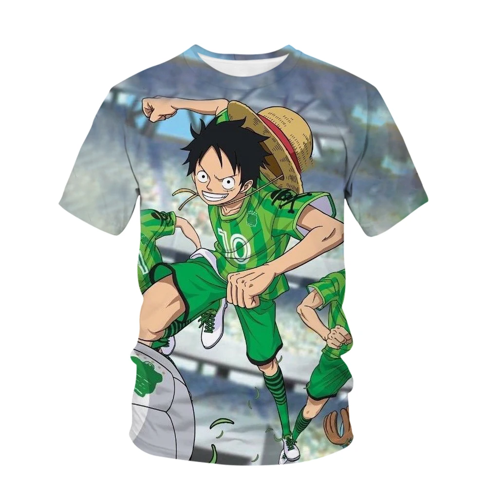 Summer New Animation One Piece Series Printed Boys and Girls Luffy 3D Fashion Fashion Style Casual - One Piece EU Store