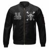 To Be Continued One Piece Monochrome Logo Bomber Jacket Front - One Piece EU Store
