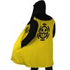 Trafalgar Law One Piece Hooded Cloak Coat SIDE Mockup - One Piece EU Store