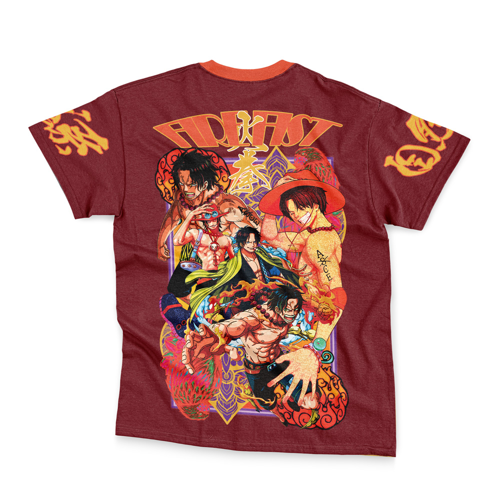 Portgas D. Ace V3 One Piece Streetwear T-Shirt - Image 2