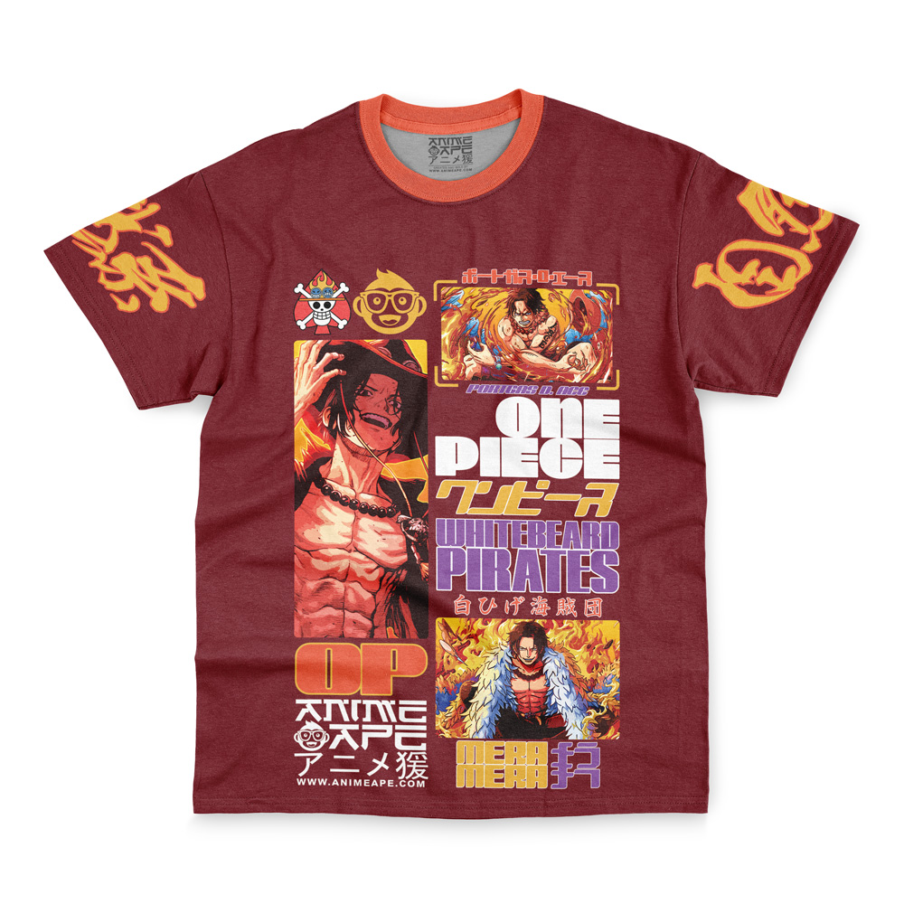 Portgas D. Ace V3 One Piece Streetwear T-Shirt - Image 4
