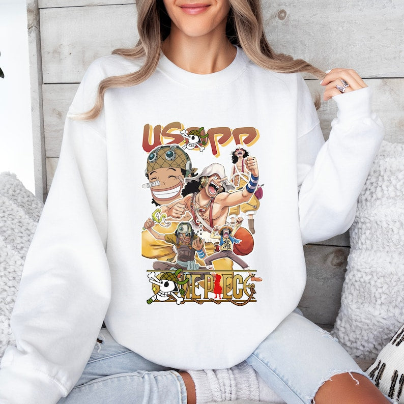 Usopp Merch One Piece Sweatshirt - Image 2