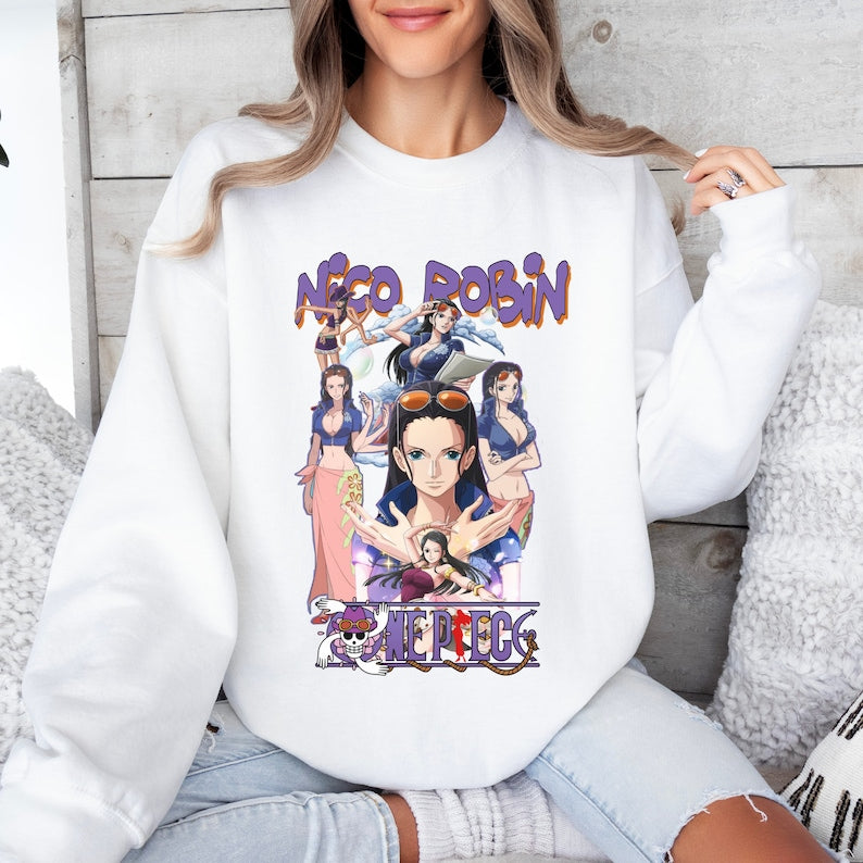 Nico Robin Merch One Piece Sweatshirt - Image 2