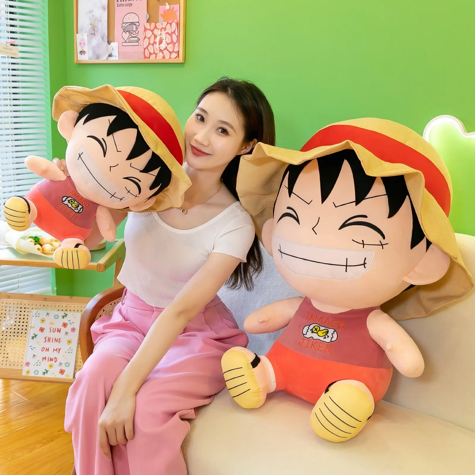 70cm Anime One Piece Monkey D Luffy Plush Toy - Image 4