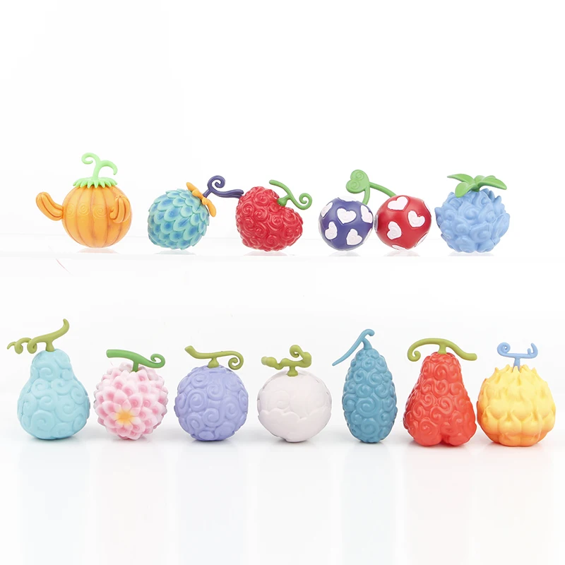 13pcs/set One Piece Devil Fruit Figures Pvc Model Toys 5-6cm