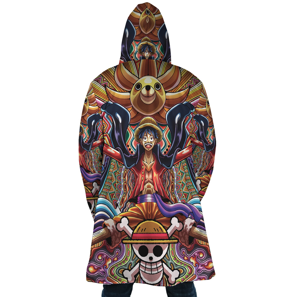 Trippy Monkey D. Luffy One Piece Dream Cloak Coat - Image 4