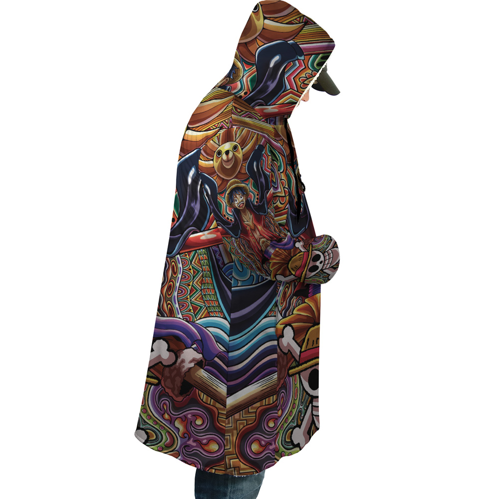 Trippy Monkey D. Luffy One Piece Dream Cloak Coat - Image 5
