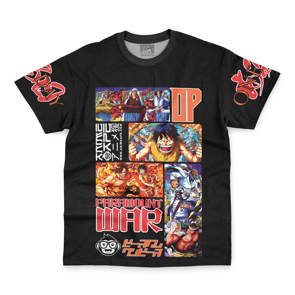 Marineford War One Piece Streetwear T-Shirt - Image 4