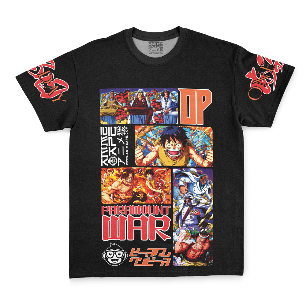 Marineford War One Piece Streetwear T-Shirt - Image 3