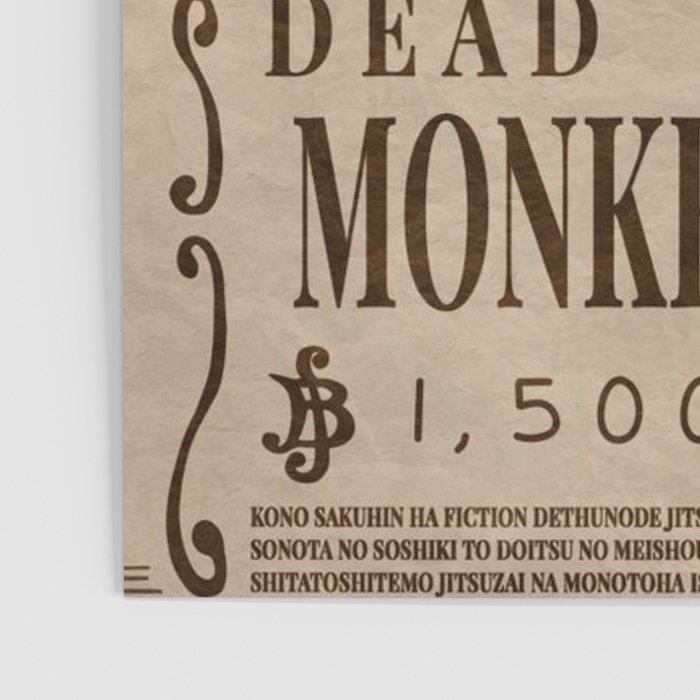 One Piece Luffy Wanted Poster - Image 3