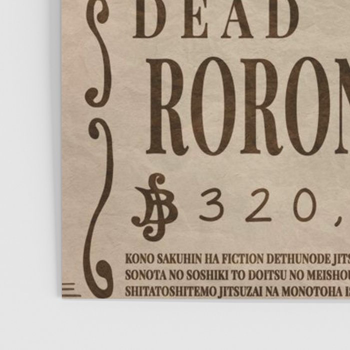 One Piece Wanted Zoro Poster - Image 3