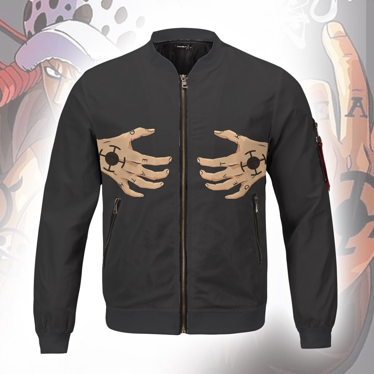 Law Hands Anime Bomber Jacket - Image 2