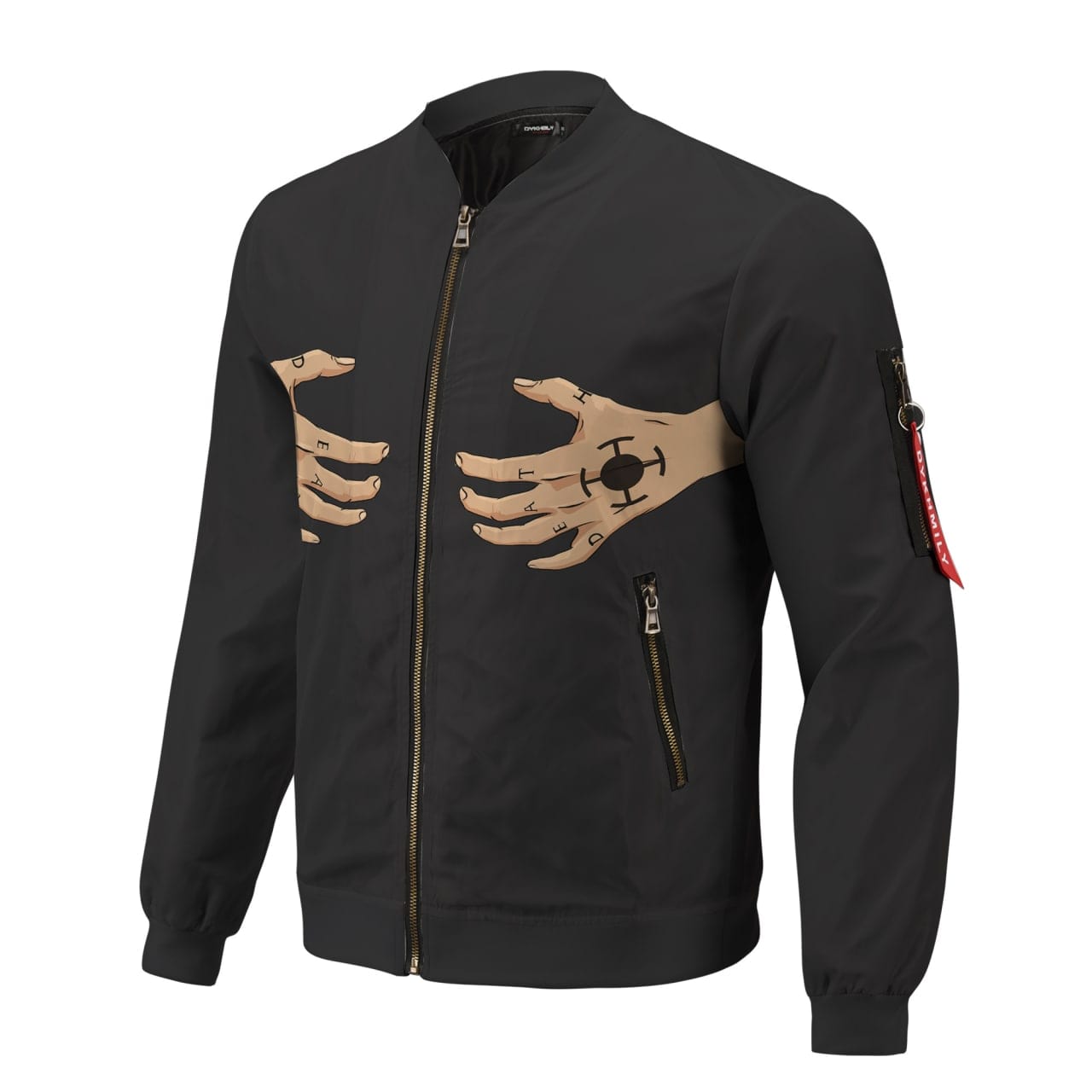 Law Hands Anime Bomber Jacket - Image 4