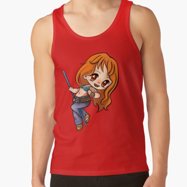 Chibi Lovely Girl Nami One Piece Tank Top - Image 3
