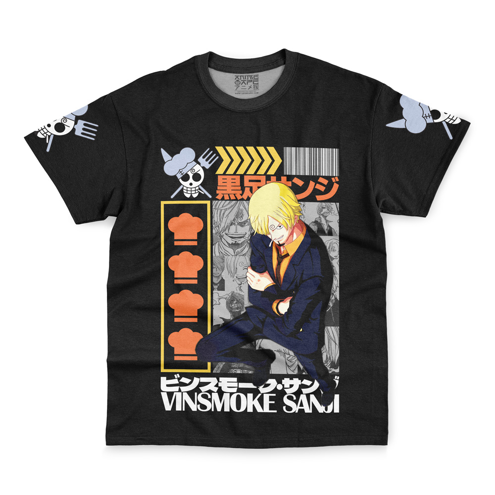 Vinsmoke Sanji One Piece Streetwear T-Shirt - Image 4