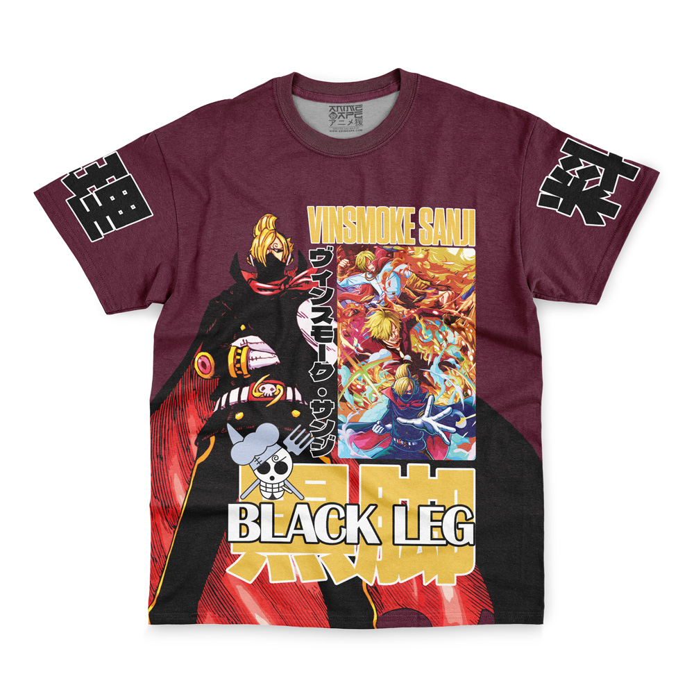 Vinsmoke Sanji V2 One Piece Streetwear T-Shirt - Image 4
