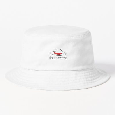 Straw Hat Black Ink Bucket Hat