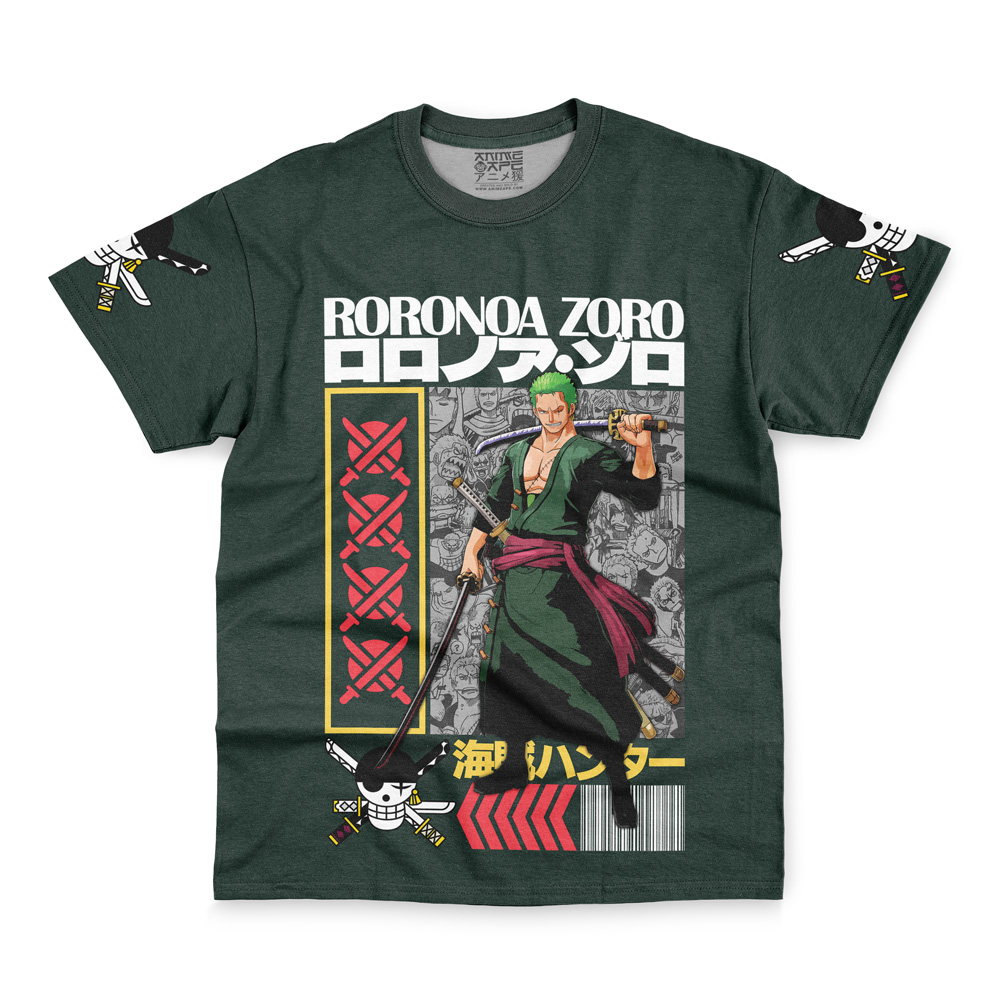 Roronoa Zoro V2 One Piece Streetwear T-Shirt - Image 2